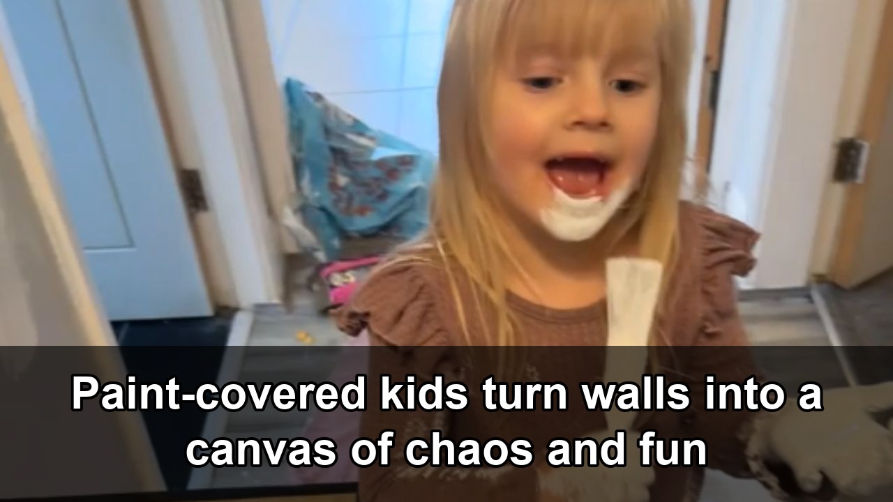 Girls turn blank walls into colourful canvas before being found