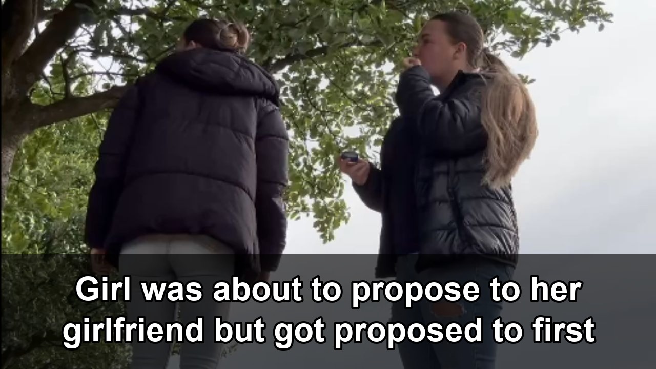 Couple both propose to each other during surprise moment