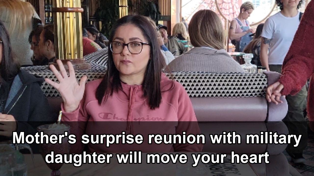 Mother and military daughter tear up in emotional reunion
